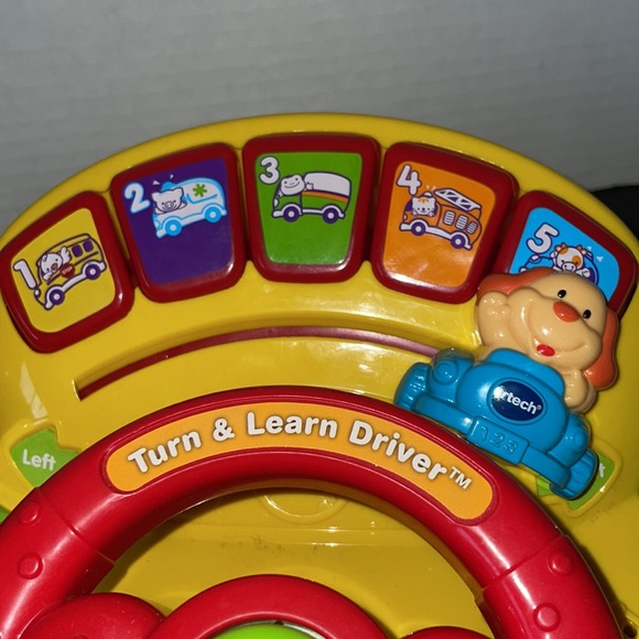 Turn and Learn Driver by VTech Infant Preschool Kids Educational Toy Car - Picture 3 of 9